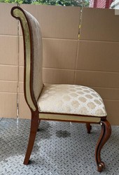 Casa Padrino Chaise de Salle à Manger Baroque de Luxe Or / Marron H. 105 cm - Meuble Fait Main