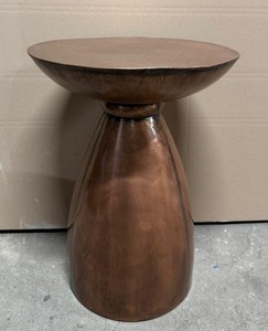 Casa Padrino Luxury Side Table Brown Ø 40 x H. 54 cm made of Aluminum - Elegant Design