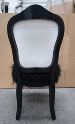 Casa Padrino Chaise de salle à manger baroque de luxe, Noir / Blanc / Rouge / Or, 50 x 60 x 104 cm