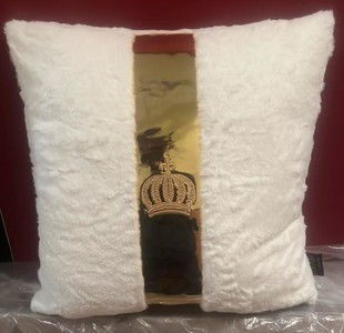 Casa Padrino Luxury Decorative Pillow Pompöös by Harald Glööckler Crown White / Gold 50 x 50 cm