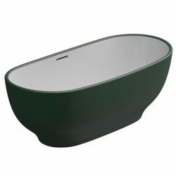 Casa Padrino Freestanding Luxury Acrylic Bathtub Dark Green / White 170 cm - Made in Italy