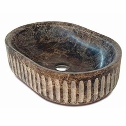 Casa Padrino Luxury Marble Washbasin Bowl Brown 58 cm - Bathroom Accessories