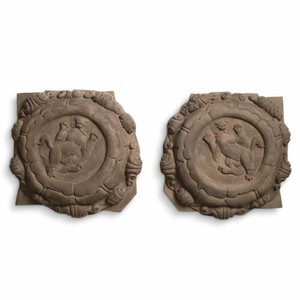 Casa Padrino set di rilievi da parete in stile barocco di lusso leoni marrone 55 cm - Decorazione da parete