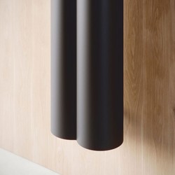Casa Padrino chauffage mural de luxe en aluminium noir H. 200 cm - Fabriqué en Italie