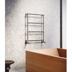 Casa Padrino chauffe serviettes de luxe en laiton argent H. 79,7 cm - Fabriqué en Italie