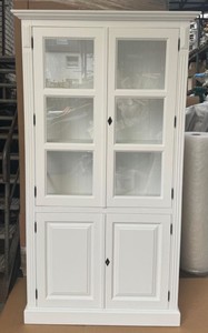 Casa Padrino Country House Style Dining Room Cabinet Solid Wood White 110 x 40 x H. 200 cm