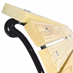 Casa Padrino park bench - City bench natural / black 180 cm - Garden furniture
