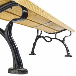 Casa Padrino park bench - City bench natural / black 180 cm - Garden furniture