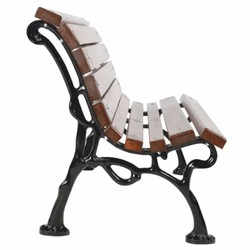Casa Padrino Tropical Wood Park Bench - City Bench Dark Brown / Black 180 cm