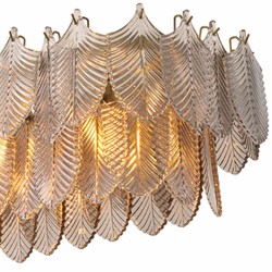 Casa Padrino Luxury Living Room Chandelier Brass / Gray 140 cm