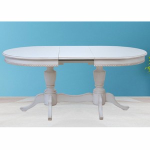 Casa Padrino Luxus Barock Esstisch Weiß 160-200 cm - Barock Esszimmer Möbel