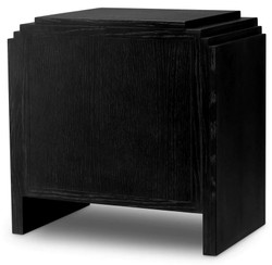 Casa Padrino Luxus Nachttischkommode Anthrazitgrau / Messingfarben 58 x 42,5 x H.57 cm - Schlafzimmer Beistelltisch mit Schubladen - Luxus Schlafzimmer Möbel