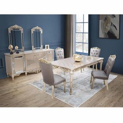 Casa Padrino Luxury Baroque Dining Room Set - Magnificent Baroque Dining Table with 6 Chairs