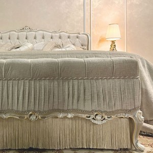 Casa Padrino Luxus Barock Sitzbank Weiß / Gold 132 cm - Barock Möbel - Made in Italy