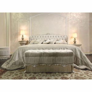 Casa Padrino Luxus Barock Sitzbank Weiß / Gold 132 cm - Barock Möbel - Made in Italy