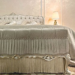 Casa Padrino banco barroco de lujo blanco / oro 132 cm - Muebles barrocos - Hecho en Italia
