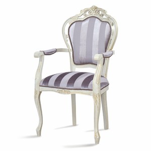 Casa Padrino sedia da pranzo barocco di lusso viola / bianco / beige - Mobili da pranzo in stile barocco