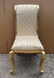 Casa Padrino Silla de Comedor Barroca de Lujo Motivo Oro / Oro Antiguo, Altura 105 cm