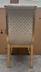 Casa Padrino Silla de Comedor Barroca de Lujo Motivo Oro / Oro Antiguo, Altura 105 cm