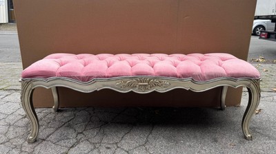 Casa Padrino Baroque Bench in Antique Style Pink / Silver 140 x 45 x 45 cm - Luxury Furniture