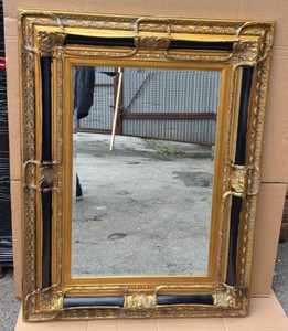 Casa Padrino Baroque Wall Mirror in Baroque Style Gold / Black 98 x 130 cm