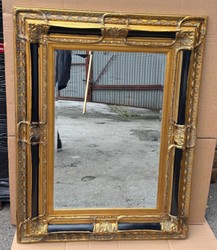 Casa Padrino Espejo de Pared Barroco en Estilo Barroco Oro / Negro 98 x 130 cm