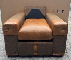 Casa Padrino Sillón de Lujo Estilo Barroco - Marrón / Gris / Negro - 93 x 73 cm