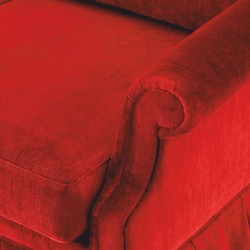 Casa Padrino canapé de luxe en velours rouge 316 cm - Meubles de salon et d'hôtel de luxe