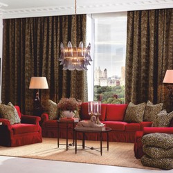 Casa Padrino canapé de luxe en velours rouge 316 cm - Meubles de salon et d'hôtel de luxe