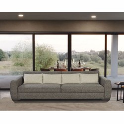 Casa Padrino canapé de luxe gris / noir 337 cm - Meubles de salon et d'hôtel de luxe