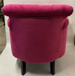 Casa Padrino Sillón de lujo de terciopelo rosa / negro 77 x 77 cm