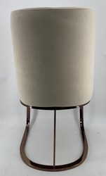 Casa Padrino Silla de comedor de lujo estilo barroco crema y bronce 50 x 90 cm