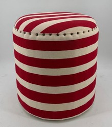 Casa Padrino Luxury Stool in USA Design - Round Seat Stool with American Flag - 45 x 45 x 45 cm