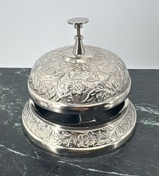 Casa Padrino Antique Style Table Bell made of Aluminium Silver, Ø 12 x H. 14 cm - Luxury Catering Accessories