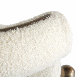 Luxus Edelstahl Barstuhl Creme Bronze
