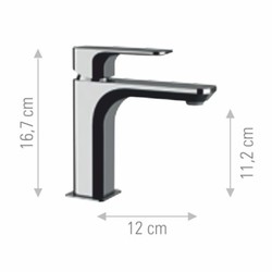 Casa Padrino rubinetto per lavabo di lusso cromo A. 16,7 cm - Accessori da bagno - Fatto in Italia
