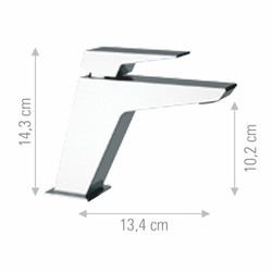 Casa Padrino rubinetto per lavabo di lusso cromo A. 14,3 cm - Accessori da bagno - Fatto in Italia

