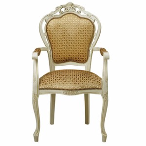 Casa Padrino sedia da pranzo barocco di lusso oro / crema - Mobili da pranzo in stile barocco