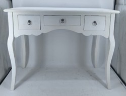 Casa Padrino Consola estilo casa de campo con 3 cajones Blanco 98 cm - Mueble de pino macizo