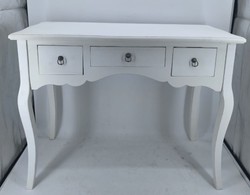 Casa Padrino Consola estilo casa de campo con 3 cajones Blanco 98 cm - Mueble de pino macizo