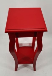 Casa Padrino Table d'appoint style maison de campagne en rouge - Bois et MDF, 30 x 30 x 90 cm