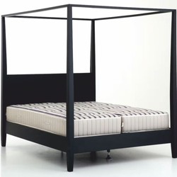 Casa Padrino cama con dosel de estilo campestre negro - Varios Tamaños - Muebles de dormitorio Casa Padrino cama con dosel de estilo campestre negro - Varios Tamaños - Muebles de dormitorio