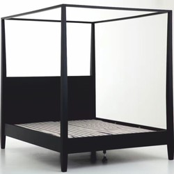 Casa Padrino cama con dosel de estilo campestre negro - Varios Tamaños - Muebles de dormitorio Casa Padrino cama con dosel de estilo campestre negro - Varios Tamaños - Muebles de dormitorio