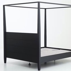 Casa Padrino cama con dosel de estilo campestre negro - Varios Tamaños - Muebles de dormitorio Casa Padrino cama con dosel de estilo campestre negro - Varios Tamaños - Muebles de dormitorio
