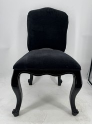 Casa Padrino Chaise de salle à manger baroque de luxe Castle avec poignée lion en laiton noir 54 x 51 x H. 91 cm
