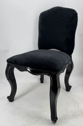 Casa Padrino Chaise de salle à manger baroque de luxe Castle avec poignée lion en laiton noir 54 x 51 x H. 91 cm