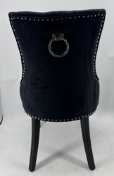 Casa Padrino Luxury Velvet Dining Chair in Black - 55 x 50 x H. 100 cm