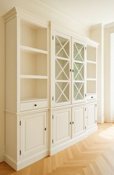 Casa Padrino Armoire de style maison de campagne en bois massif blanc 220 cm - Meuble de rangement