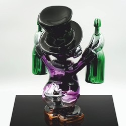 Deko Figur Skulptur Ente Bunt Chrom