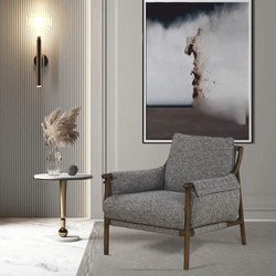 Casa Padrino Luxury Living Room & Hotel Armchair Gray / Brown 85 cm - Luxury Furniture